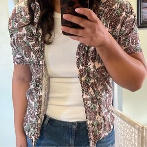 Pineapple Button Down T-Shirt